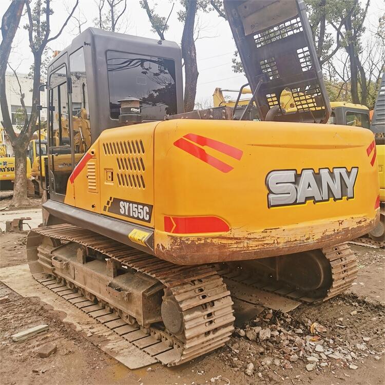 Crawler Chain Moving Type Original Hydraulic Cylinder Rubber Track Sany Excavator SY155 with A/C
