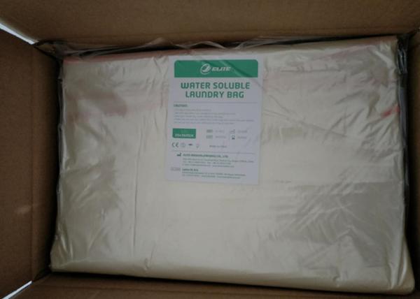 Hot Water Soluble Laundry Bags, Hotel / Hospital Polyvinyl Alcohol Dissolving