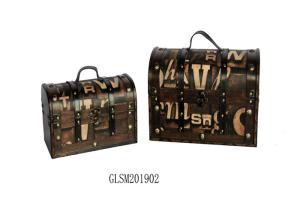 China SENMIN Household Handmade L37 Antique Leather Trunk factory