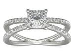 0.1ct RD3.0MM Promise Engagement And Wedding Ring Set 3.21g Weight