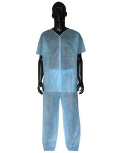 China Spa Disposable Scrub Suits Nonwoven Medical Protective Clothing Comfortable factory