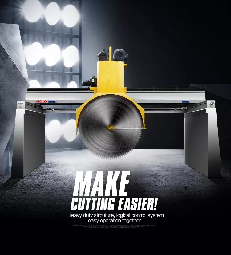 2500 Blade Bridge Type Hydraulic Up And Down Stone Cutting Machine