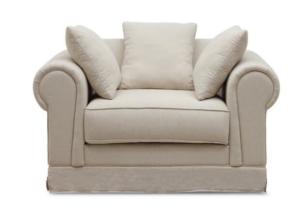 China American style Linen fabric upholstery classic 1-seater sofa,lounge chair,living room sofa factory