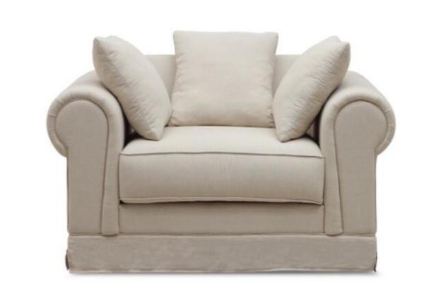 American style Linen fabric upholstery classic 1-seater sofa,lounge chair,living