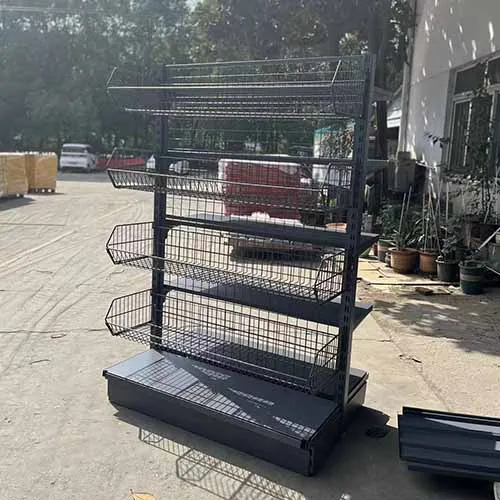 Factory customized supermarket double sides display gandola shelves beer