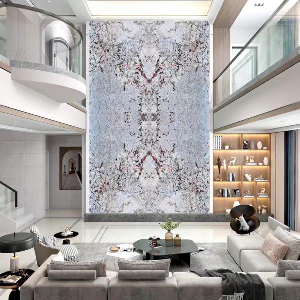 Luxury Natural Quartzite Stone Slab Hotel Villa Living Room Wall Decor Kitchen