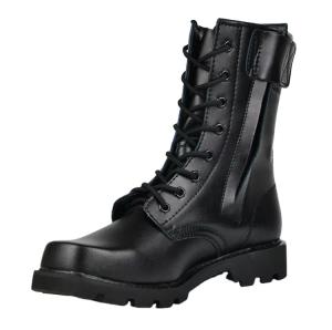 China Genuine Leather Military Boots In Black And Durable Design factory