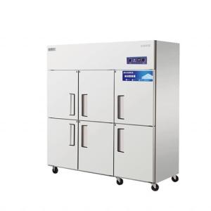 China Stainless steel six door meat ice cream fresh-keeping freezer factory