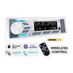 Single DIN Bluetooth Marine Stereo AM FM CD MP3 Stereo Receiver White Cover