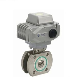 China Stainless Steel 304 Flange Connection Vacuum Ball Valve with Electric Actuator factory