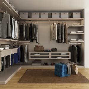 China 3000 X 600 X 2600mm Walk In Closet Wardrobe factory