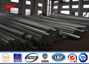 China Polygonal 33KV 12m Electrical Transmission Steel Utility Pole With Cross Arms factory