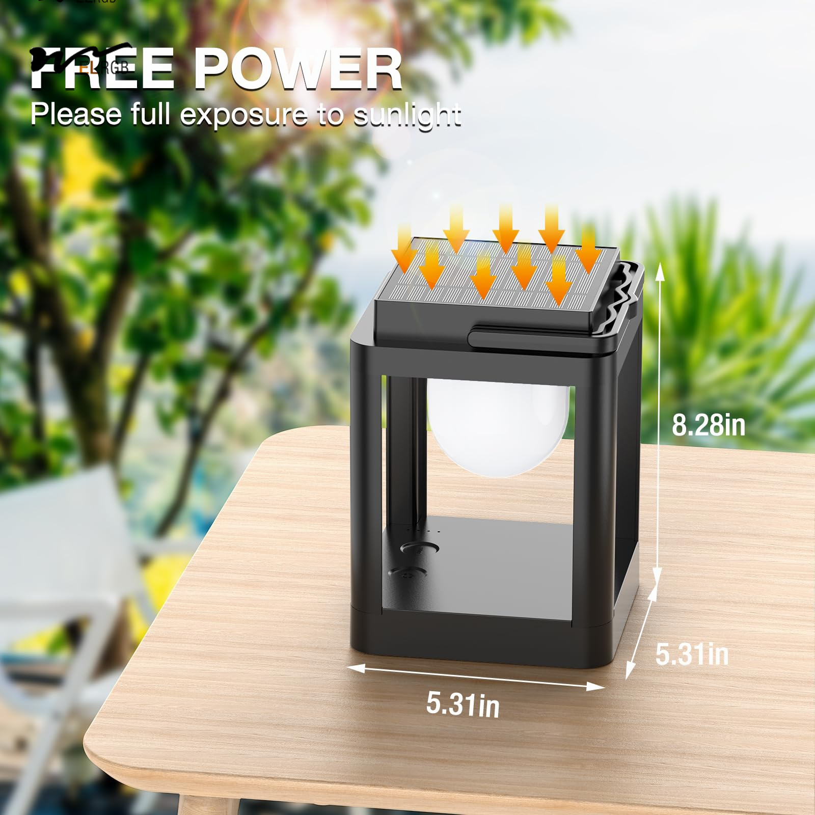 Solar Table Lamp 10 RGB Color Changing Lights Portable Rechargeable Solar Lantern Waterproof 2-