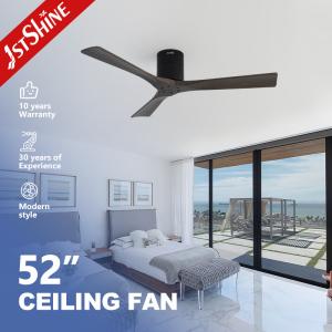 China 52 inches Wooden Blade Ceiling Fan With DC Motor Remote Control High Speed factory