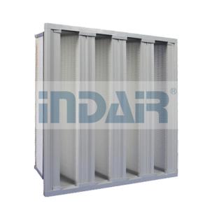 China Stainless Steel Frame V Cell Filters Large Air Volume For Central Air Conditioner factory