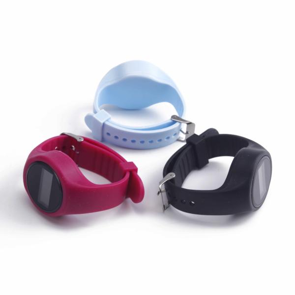 EMC ROHS Reach Certified Slim Pedometer Bracelet Distance Up To 1999.99Km/1263