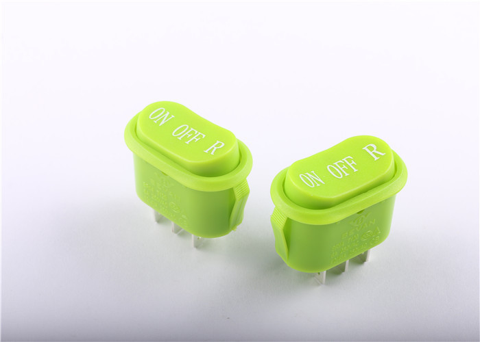Custom Green On Off On Rocker Switch Illuminated 10A 250VAC / 15A 125VAC