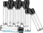 Glass Vials with Screw Caps, Clear Liquid Sample Vial Bottles, Lab/Travel