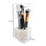 Makeup Brush Holder Dustproof Comestic Brushes Organizer Storage, Hexagon Shaped