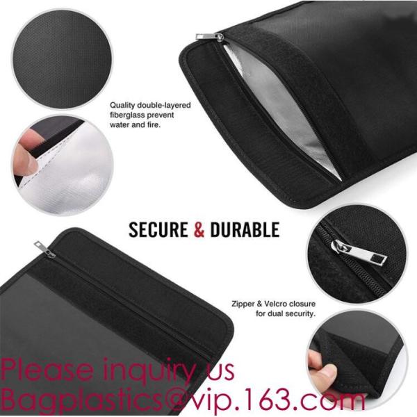 Non-Itchy silicone coated fireproof waterproof bag with zipper 15 x 11 inch,Defender fireproof and water resistant