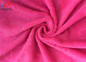 China 2mm Pile High Embossed Minky Plush Fabric , Soft Velboa Fabric For Baby Blanket factory