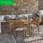 Hotel Function Teakwood Frame Customizable Luxury Outdoor Courtyard Garden Sets