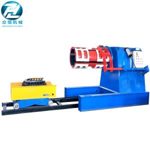 China Blue Color Sheet Metal Decoiler For 10 Ton , Steel Decoiler 2 Years Warranty factory