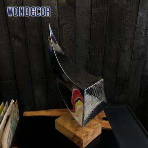 China Customizable Silvery Stainless Steel Art Sculptures Innovative Designs factory