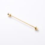 Average Yellow Custom Metal Accessories Collar Pin for Luxury Men's Suit