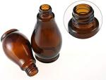 100ml Amber Glass Travel Bottles Cosmetic Cream Pump Bottle Dispenser Container