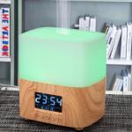 Hotel Ultrasonic Aroma Mist Essential Oil Diffuser Alarm Clock