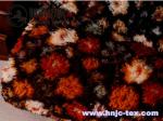 100% polyester flower printed plush velveteen/velvet antistatic fabric for