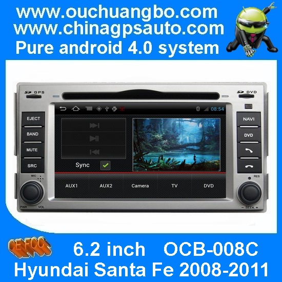 Ouchuangbo Car Radio Head Unit Android 4.0 for Hyundai Santa Fe 2008-2011 GPS Navi DVR S150 Platform OCB-008C
