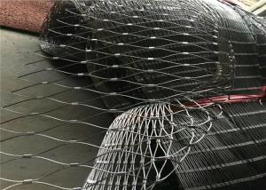 China Stainless Steel Black Oxide Wire Rope , X Tend Ferruled / Knotted Cable Mesh Netting factory