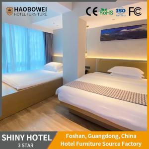 China Three Guarantees Within 2 Years Luxury Style Double Bedroom Bed For Hotel Furniture factory