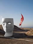 Human Face Fiberglass Nemo Mask Chair Decorative Function 92 * 94 * 134cm