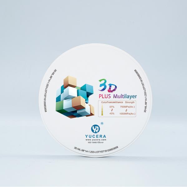 Yucera Ceramic 3D Plus Multilayer Dental Zirconia Blocks CAM for Lab Use