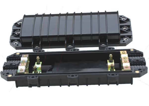 Black FTTH Fiber Optic Enclosure CPJ(04)-3 Cable Diameter Ф10～Ф22 For Duct /