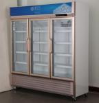 Stainless Steel Beverage Glass Door Display Freezer Refrigerated Cold Beer Drink