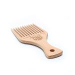 African Pro Wooden Hair Pick Comb For Curly Afro Hair Styling Wide Teeth Gear