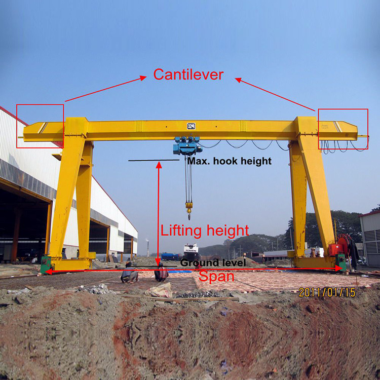 16 Ton L Type Mobile Gantry Crane Load And Unload Heavy Objects