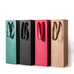 Personalised Kraft Bags Printed Bottle Gift Carry Packaging Environmental