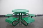 Outdoor Steel Round Picnic Tables And Chairs For Commercial Restaurant