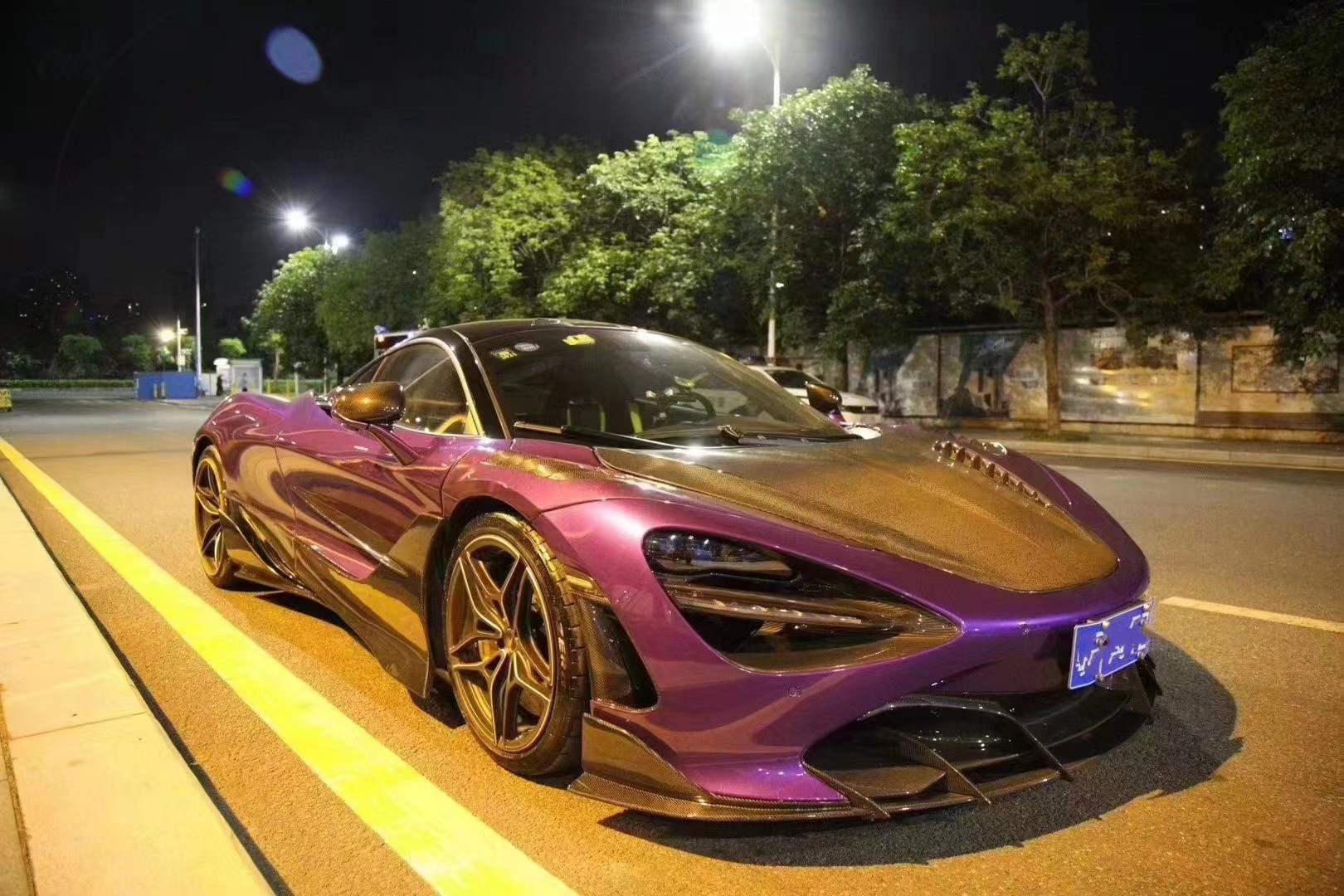 Carbon Fiber Carbon Fiber Body Kit for McLaren 720S 720 Upgraded TOPCAR Style Front Shovel Rear Diffuser Spoiler Cover