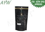 Mylar Black Beef Biltong Stand Up Zipper Bags With Against Air Protection