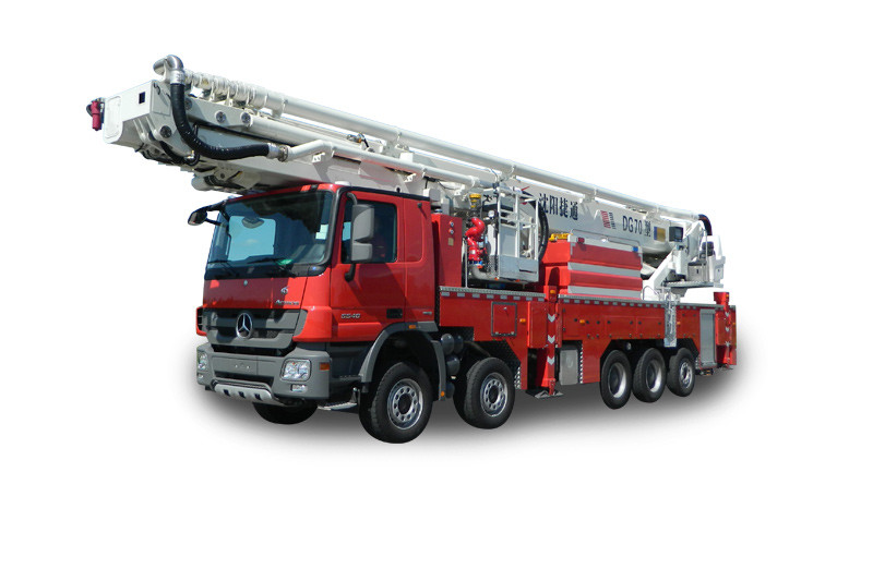 Shanghai Jindun Aerial Hydraulic Platform Fire Truck , 70m Height