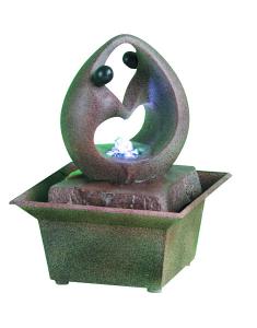 China Modern Silhouette Faux Polyresin Table Top Water Fountains For Home , Marble Color factory