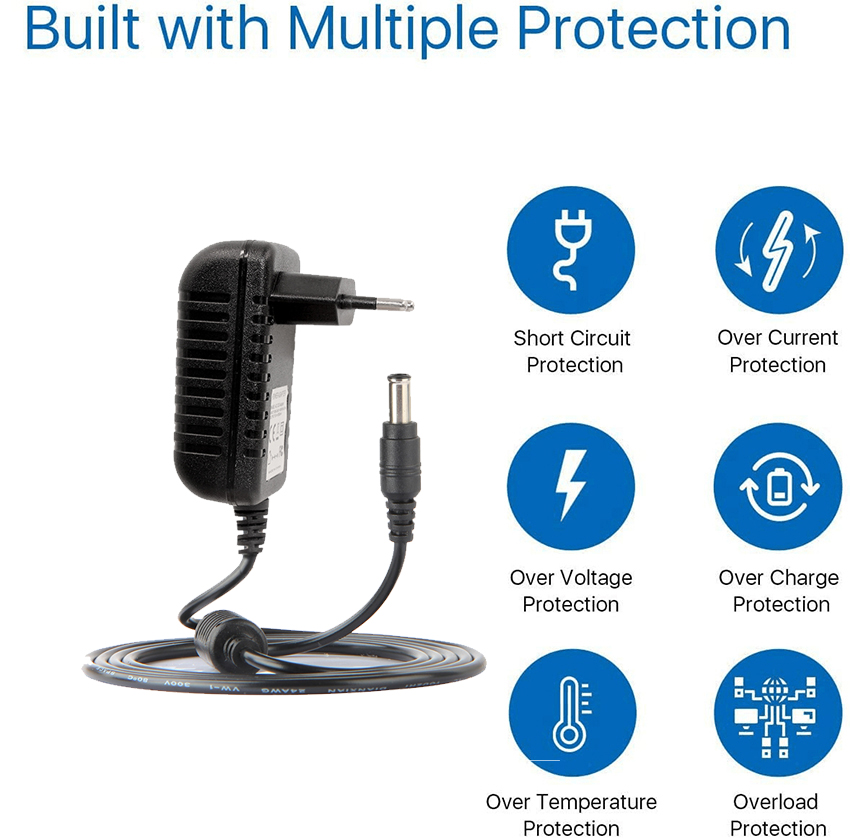 CE Certified 12V 2A EU Plug Power Supply Adapter