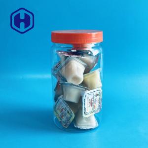 China Clear Airtight Peanut Butter Snack Round Plastic Jars With Lids 38oz 1120ml 1000g factory