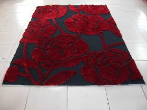 China Flower Structured Acrylic underlay Polyester Face Shaggy Rug Carpet factory